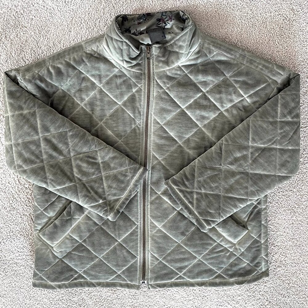 Fashion Concepts Women's Green Quilted Jacket M NWOT